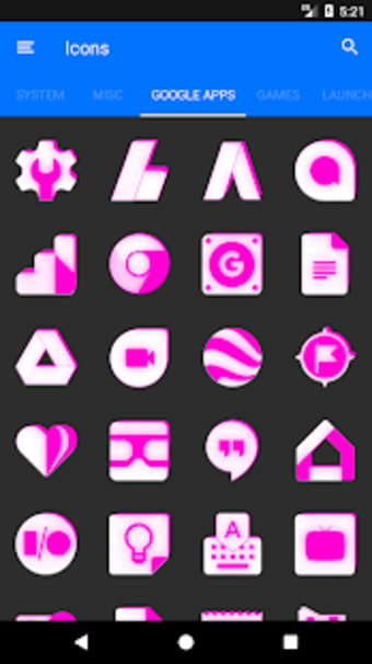 Inverted White and Pink Icon Pack Free