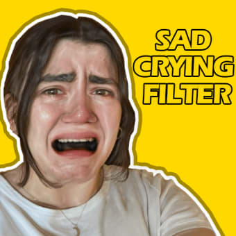 Sad Crying Filter sticker snap