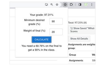 canvas grade calculator