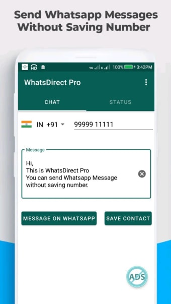 WhatsDirect Pro -Direct Chat  Status Downloader