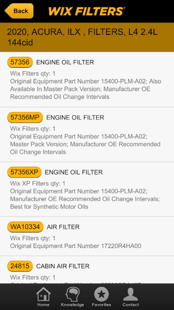 Wix Filters Mobile Catalog