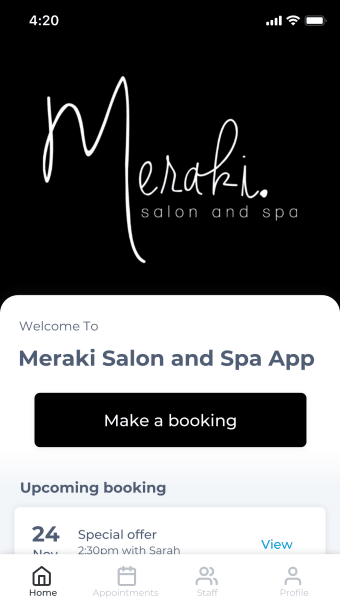 Meraki Salon and Spa App