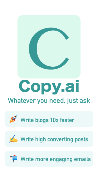 Copy.ai - Write Blog  Email