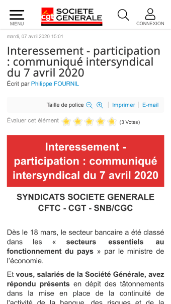 La CGT Société Générale