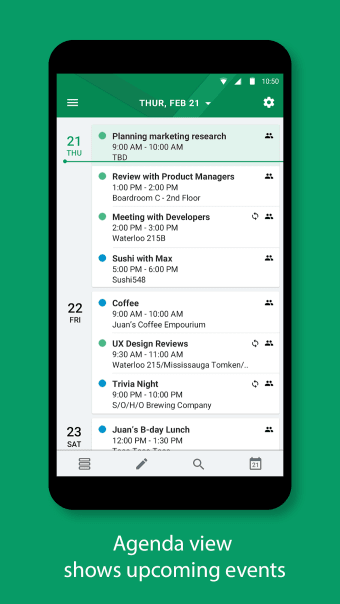BlackBerry Hub Calendar