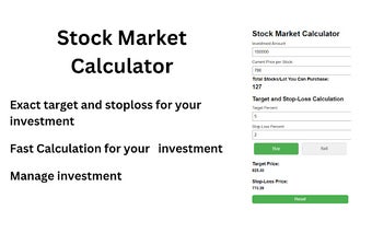 Stock market calculator target and stoploss