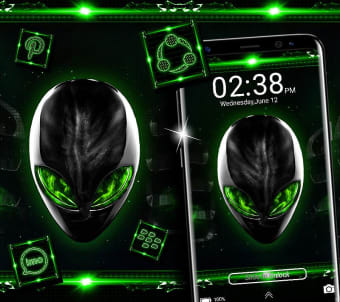 Alien Green Launcher Theme