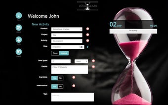 Hourglass in seconds