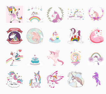 WAStickers Unicorn and Easter