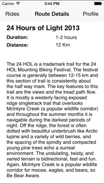 Whitehorse Trail Guide