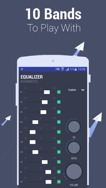 Equalizer – Advanced 10 band EQ with bass booster
