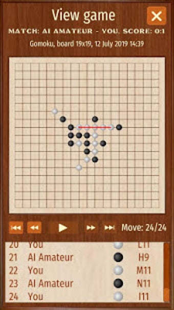 Gomoku Renju free puzzle five in a row tic tac toe