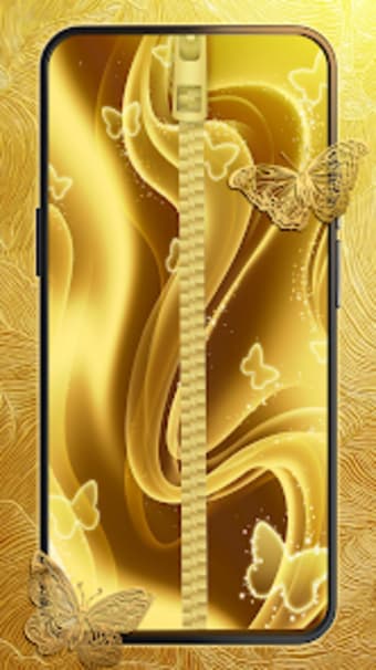 Zipper Gold Lock Screen