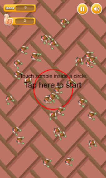 Touch Zombies In Circle - many