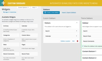 Custom Sidebars 8211 Dynamic Sidebar Widget Area Manager