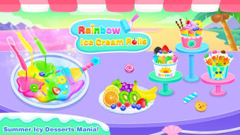 Rainbow Ice Cream Roll Maker  Fun Games for Girls