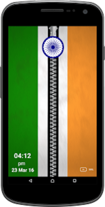 Indian Flag Zipper Screen