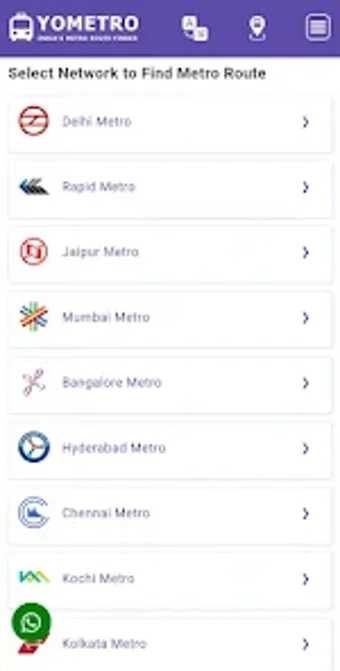 YoMetro Route Finder