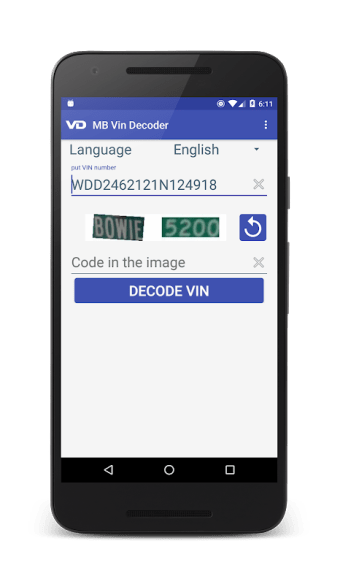 VIN decoder for Mercedes Benz