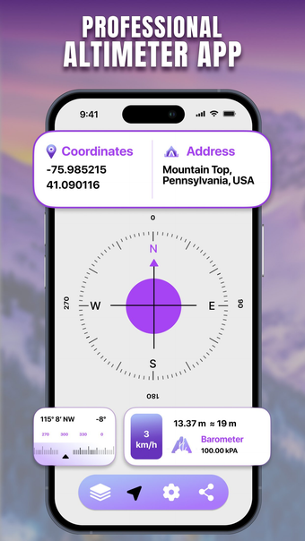 Altimeter  Compass  - GPS Map