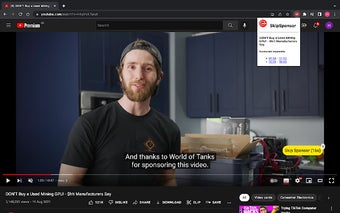 SkipSponsor - YouTube sponsor detection