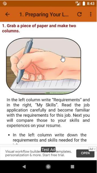 write a letter of application for a job
