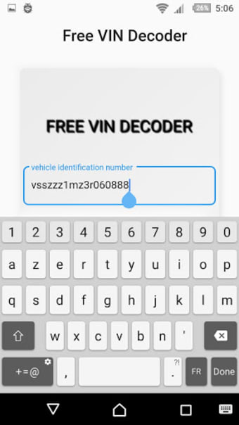 VIN Decoder : car number check