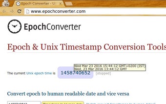 Epoch Converter Tooltip for Google Chrome™