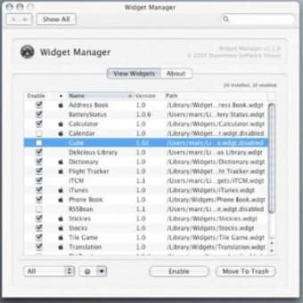 Widget Manager