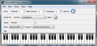 Virtual Midi Piano Keyboard