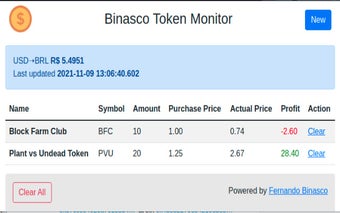 Binasco Token Monitor