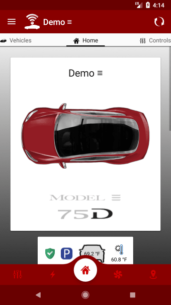 Dashboard for Tesla