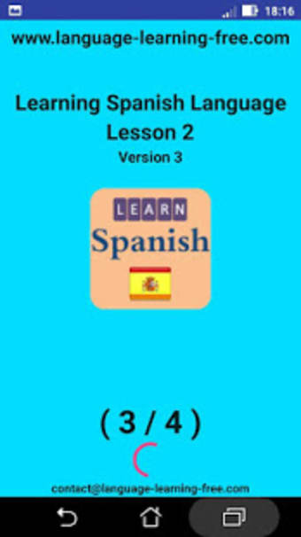 Learning Spanish language lesson 2
