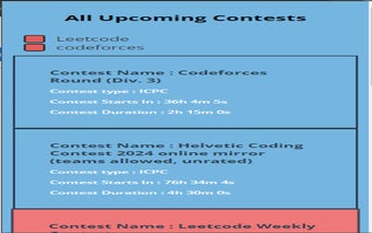 Upcoming Contests