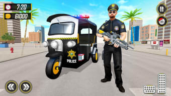 Police Auto Rickshaw Car Games