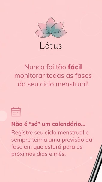 Calendário menstrual Lótus
