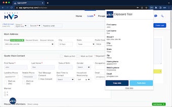 AgencyMVP Clipboard Tool