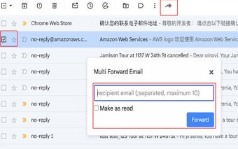 Secure multiple email forward