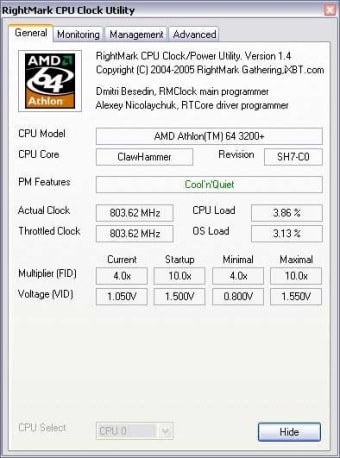 RightMark CPU Clock Utility
