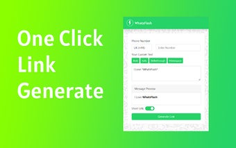 WhatsFlash - WhatsApp Message Link Generator