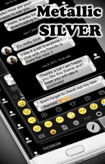 SMS Messages Metallic Silver