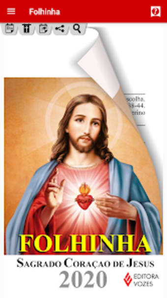 Folhinha Sagrado Coração Jesus