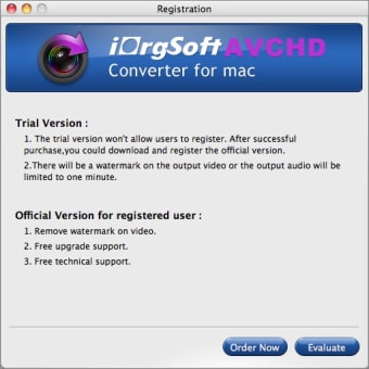 iOrgSoft AVCHD Converter for Mac