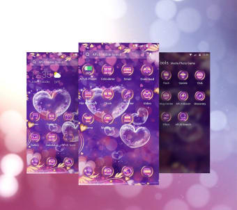 Purple Love Flower- APUS Launcher Free Theme