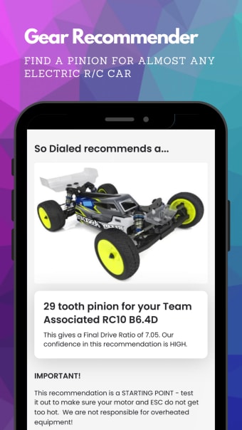 RC Gear Recommender