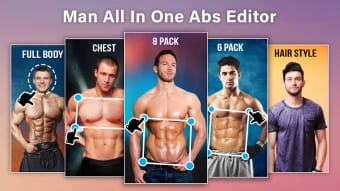 Man Abs Editor: Men Six pack Eight pack man style