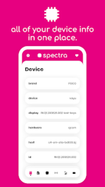 Spectra: device info