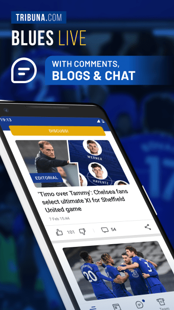 Blues Live: Soccer fan app