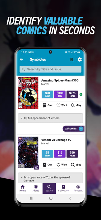 Key Collector Comics Database  Price Guide App