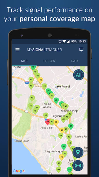 My Signal Tracker Coverage Map